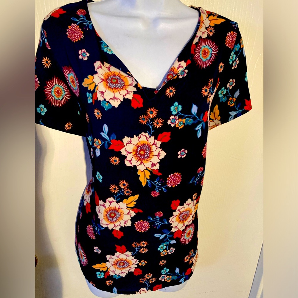 Renee C floral blouse.